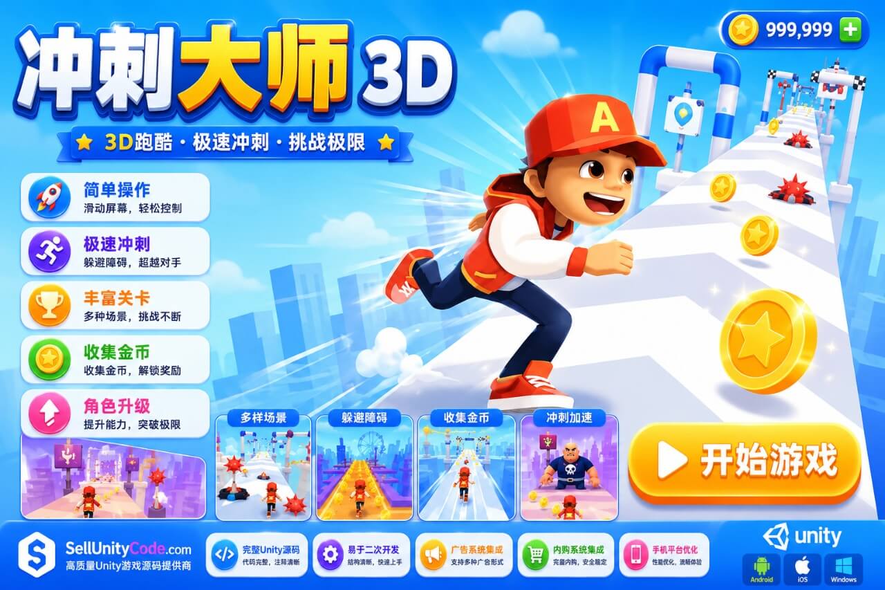 Dash Master 3D – Unity Source Code